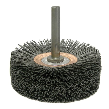 Bore-Rx 4 Dia   Brush Deburring .055/120CG Crimped Fill,3/8 Stem